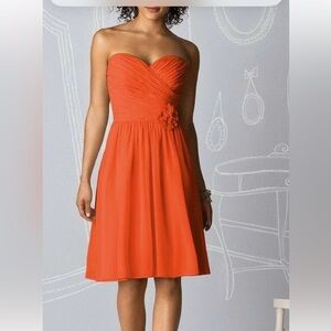 After Six Strapless Orange Dress size 4